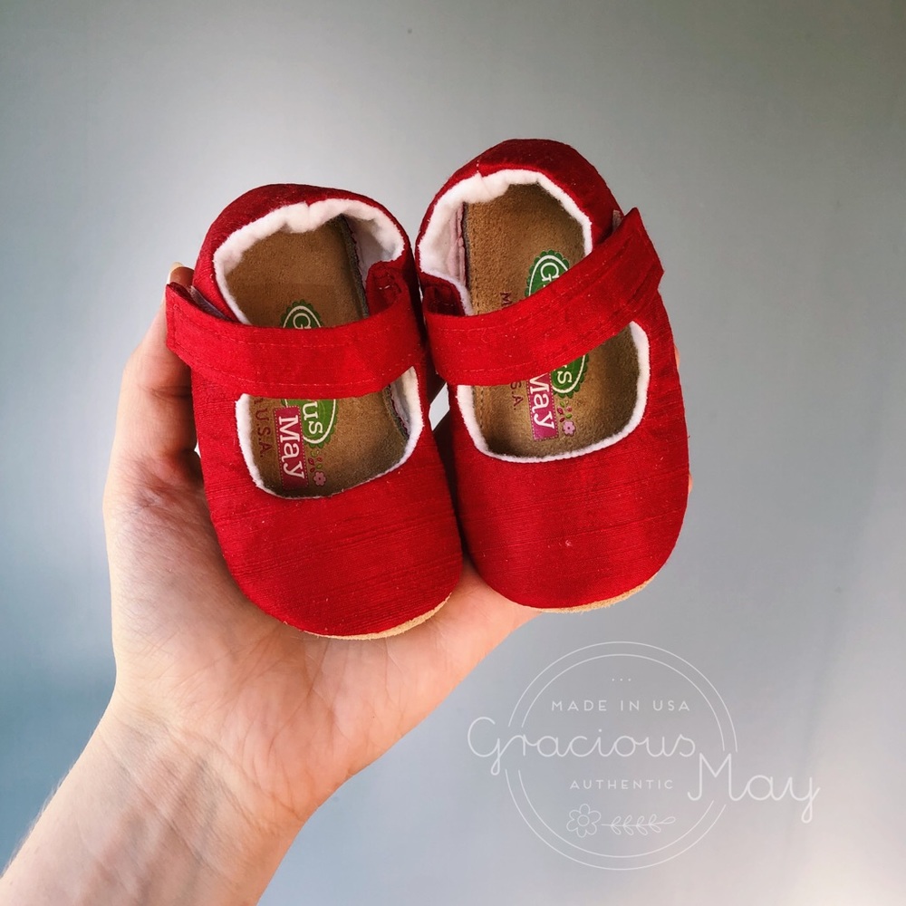 Christmas Red Baby Girl Dress Shoes Size 1 2 3 4 5